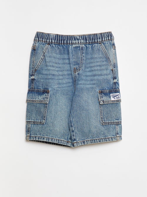 Bermudas de ganga com vários bolsos - Kiabi