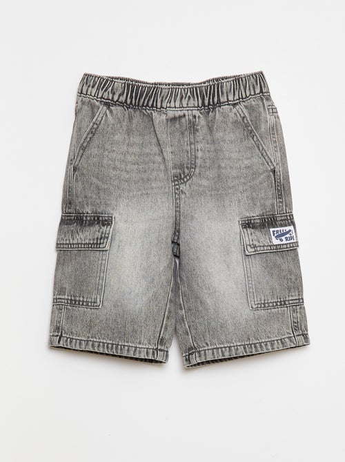 Bermudas de ganga com vários bolsos - Kiabi