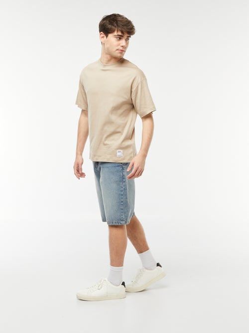 Bermudas de ganga corte baggy - Kiabi