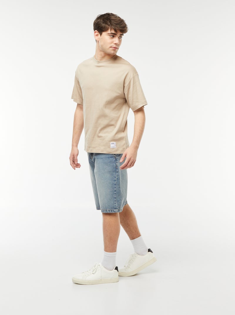 Bermudas de ganga corte baggy Azul - Kiabi