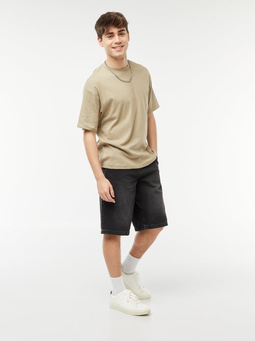 Bermudas de ganga corte baggy - Kiabi