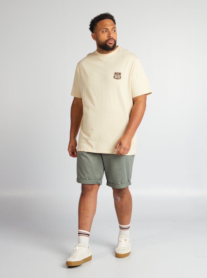 Bermudas de ganga de corte direito VERDE - Kiabi