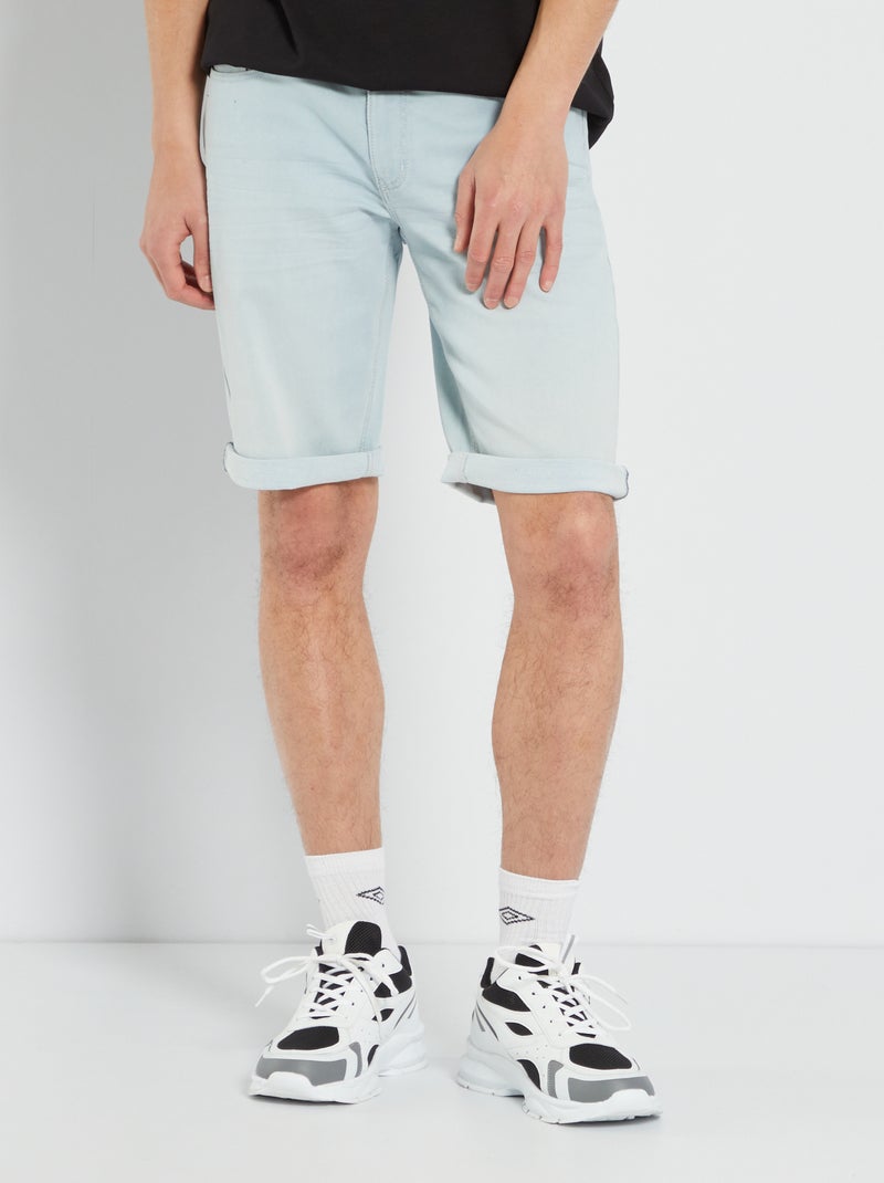 Bermudas de ganga elástica Azul - Kiabi