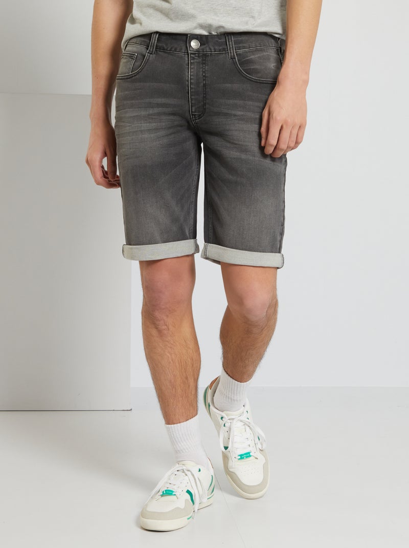 Bermudas de ganga elástica CINZA - Kiabi