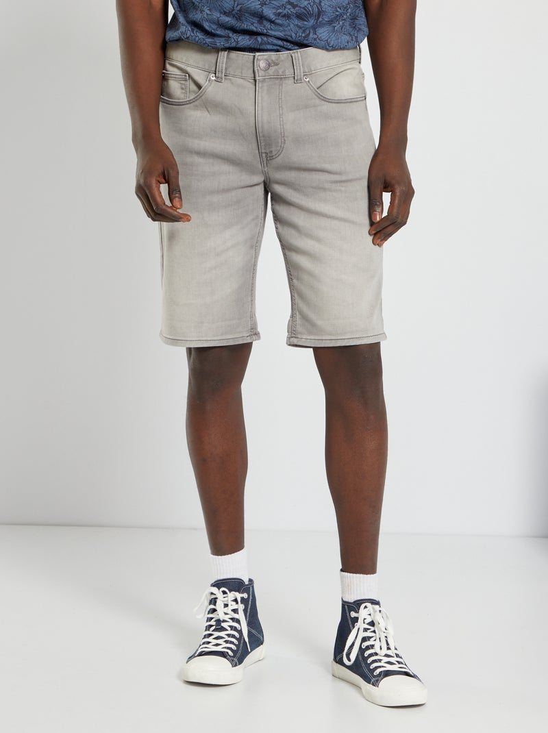Bermudas de ganga elástica CINZA - Kiabi