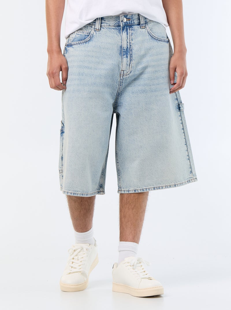 Bermudas de ganga estilo carpinteiro Azul - Kiabi