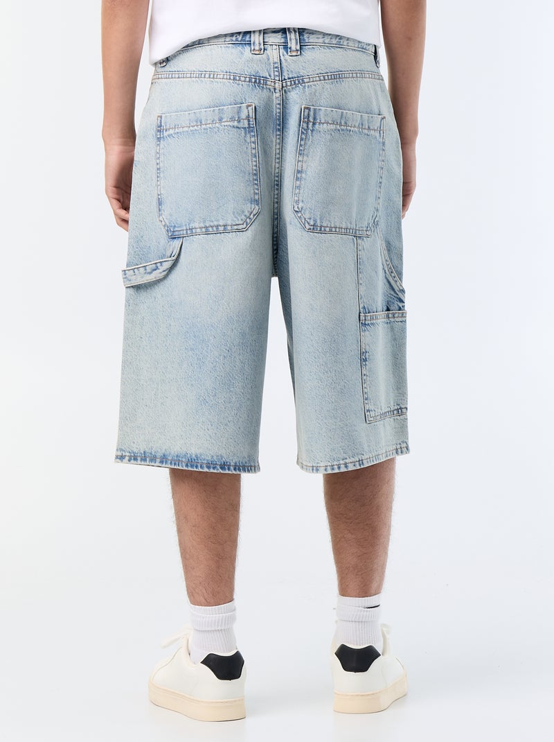 Bermudas de ganga estilo carpinteiro Azul - Kiabi