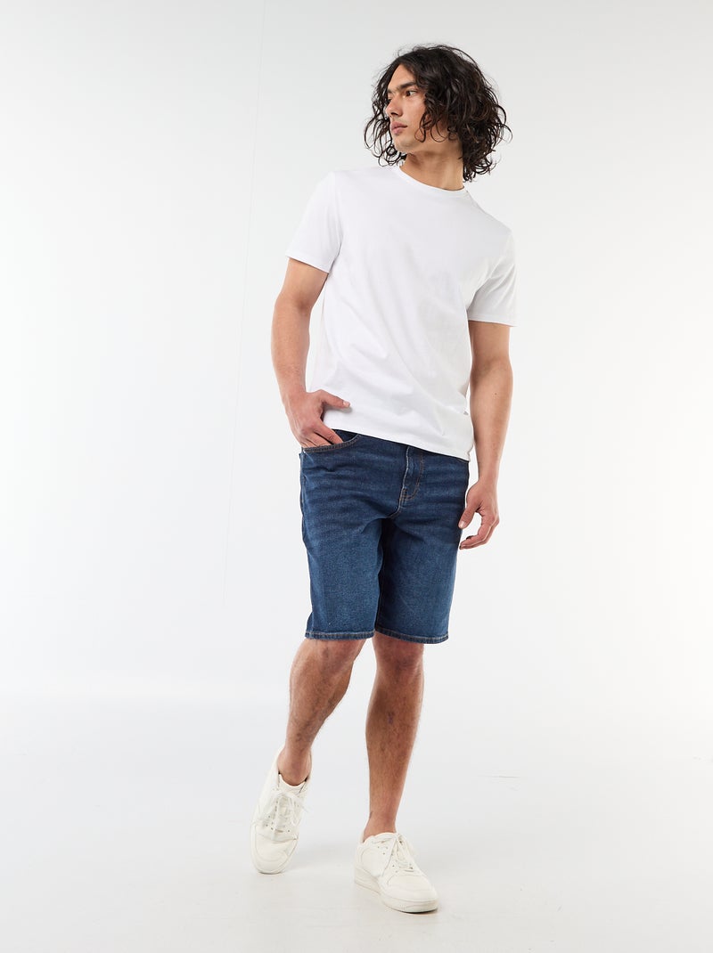 Bermudas de ganga slim fit Azul - Kiabi