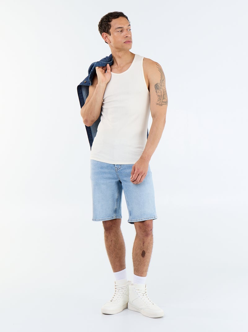 Bermudas de ganga slim fit Azul - Kiabi