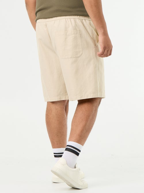 Bermudas de linho misto - Kiabi