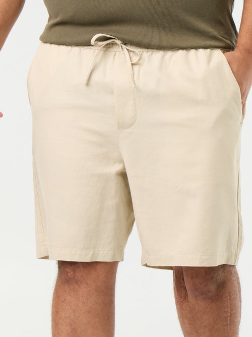 Bermudas de linho misto - Kiabi