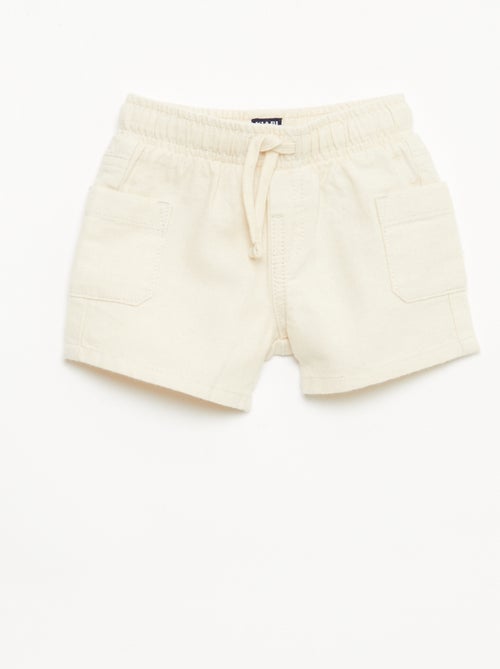 Bermudas de linho misto - Kiabi