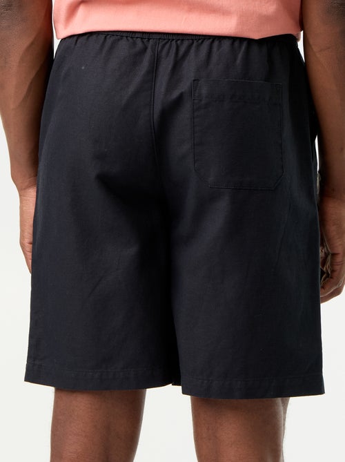 Bermudas de linho misto lisas - Kiabi
