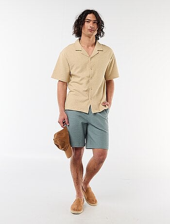 Bermudas de malha pesada lisas