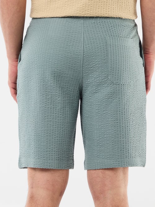 Bermudas de malha pesada lisas - Kiabi