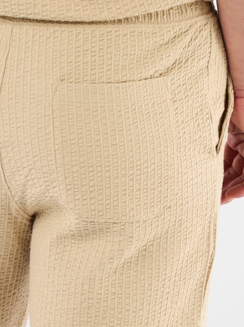 Bermudas de malha pesada lisas - Kiabi