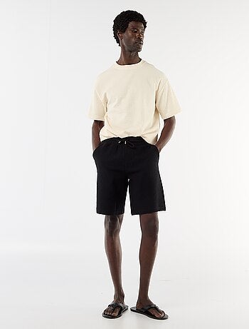 Bermudas de malha pesada lisas