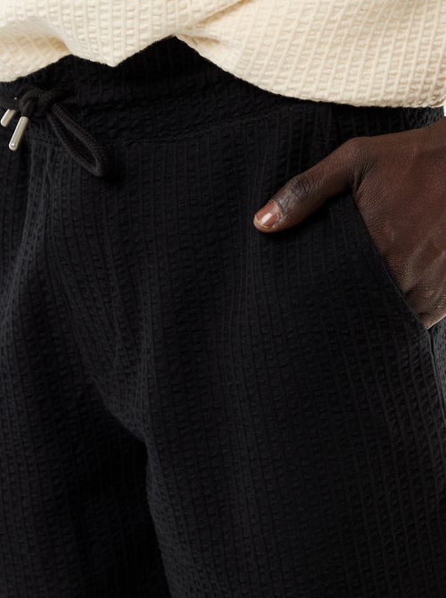 Bermudas de malha pesada lisas - Kiabi