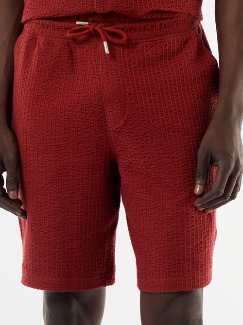 Bermudas de malha pesada lisas - Kiabi