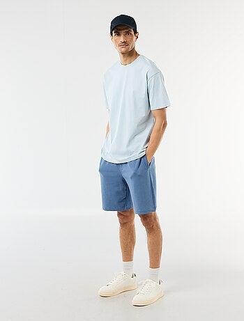 Bermudas de moletom leve liso