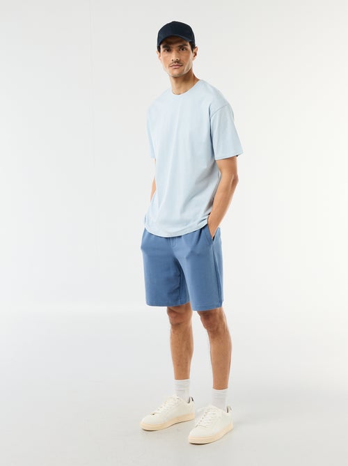 Bermudas de moletom leve liso - Kiabi