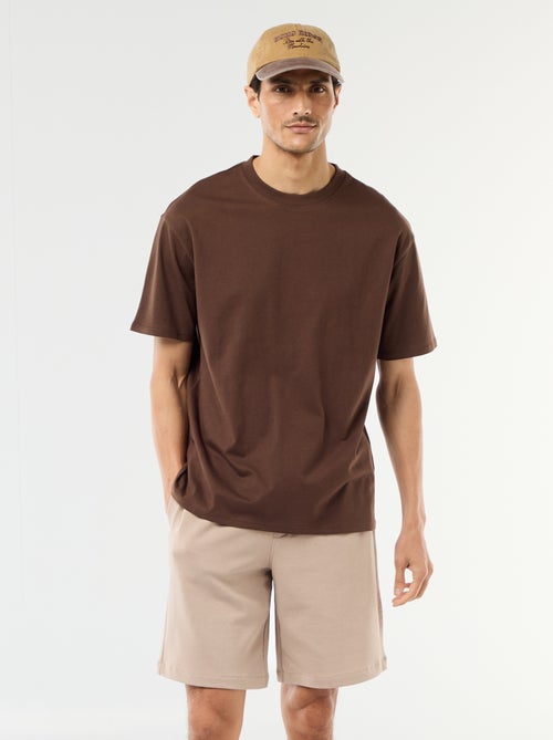 Bermudas de moletom leve liso - Kiabi