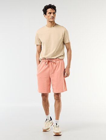 Bermudas de moletom leve liso