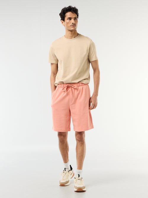 Bermudas de moletom leve liso - Kiabi