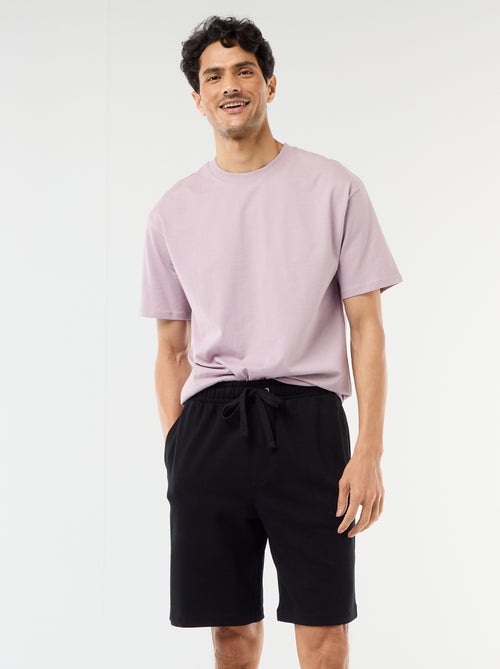Bermudas de moletom leve liso - Kiabi