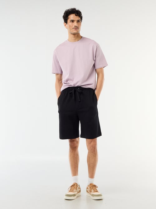 Bermudas de moletom leve liso - Kiabi