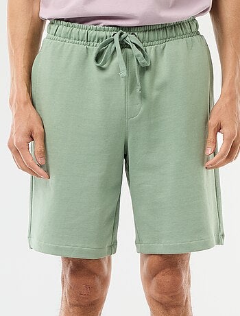 Bermudas de moletom leve liso