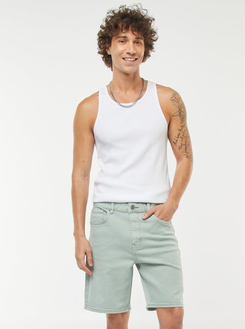 Bermudas de sarja com 5 bolsos - Kiabi