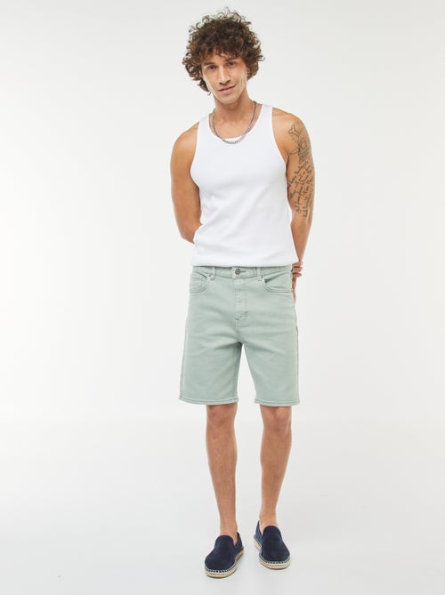 Bermudas de sarja com 5 bolsos - Kiabi Bermudas de sarja com 5 bolsos - Kiabi