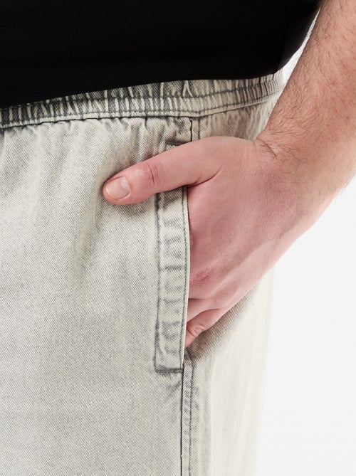 Bermudas de sarja com cordões de ajuste - Kiabi
