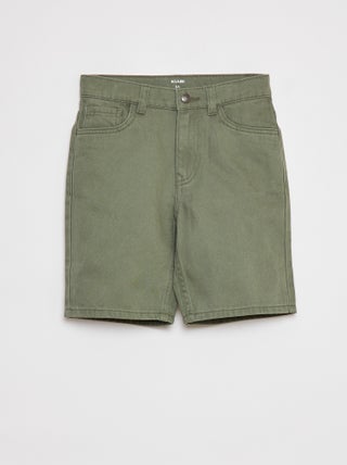 Bermudas de sarja com corte loose