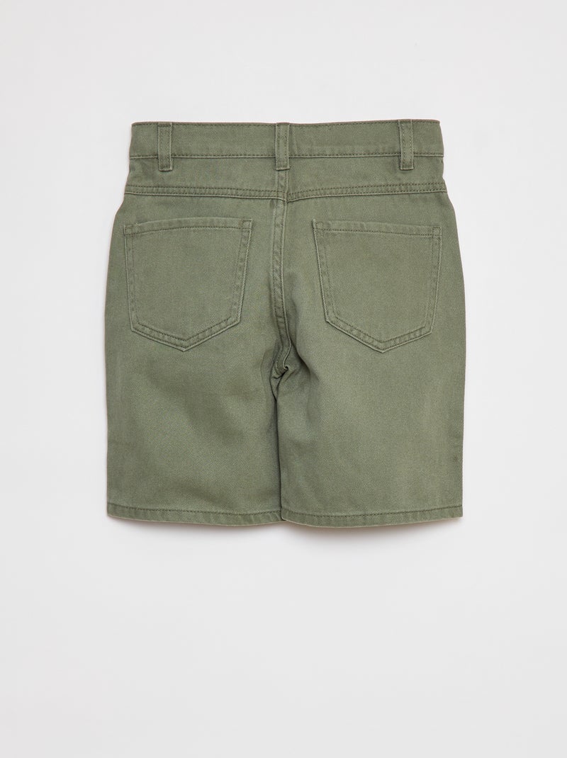 Bermudas de sarja com corte loose VERDE - Kiabi