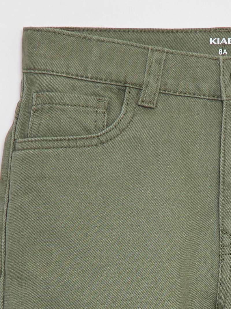 Bermudas de sarja com corte loose VERDE - Kiabi