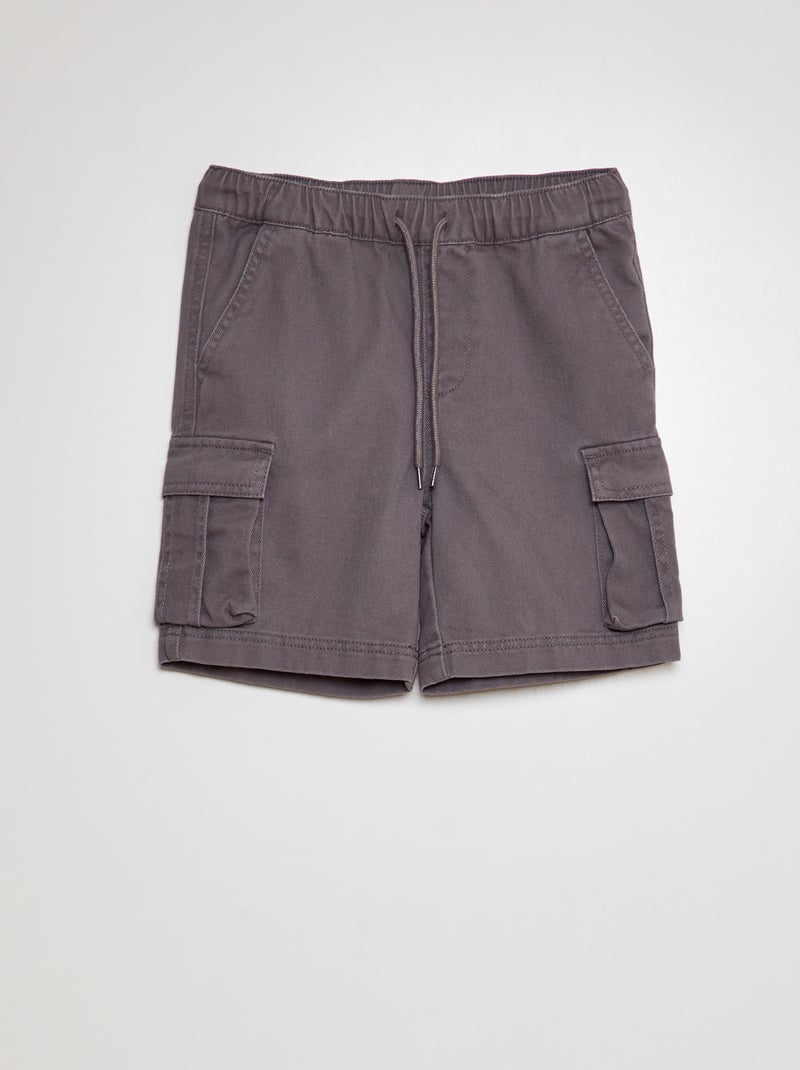 Bermudas direitas com bolsos laterais CINZA - Kiabi