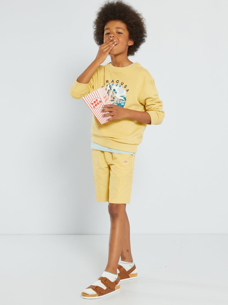 Bermudas direitas em nylon AMARELO - Kiabi