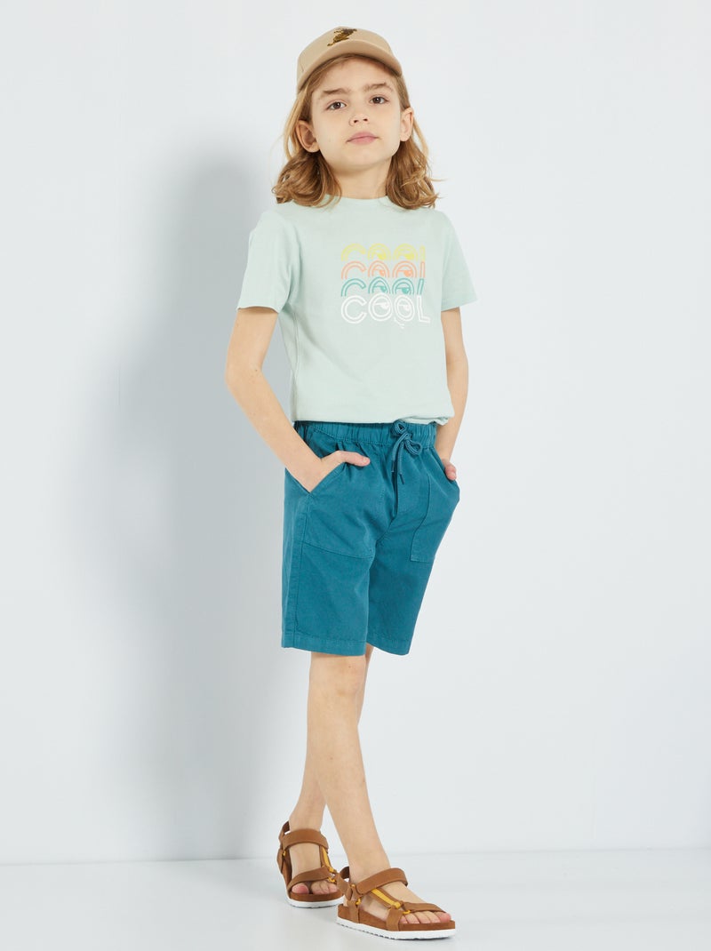 Bermudas direitas em nylon AZUL - Kiabi