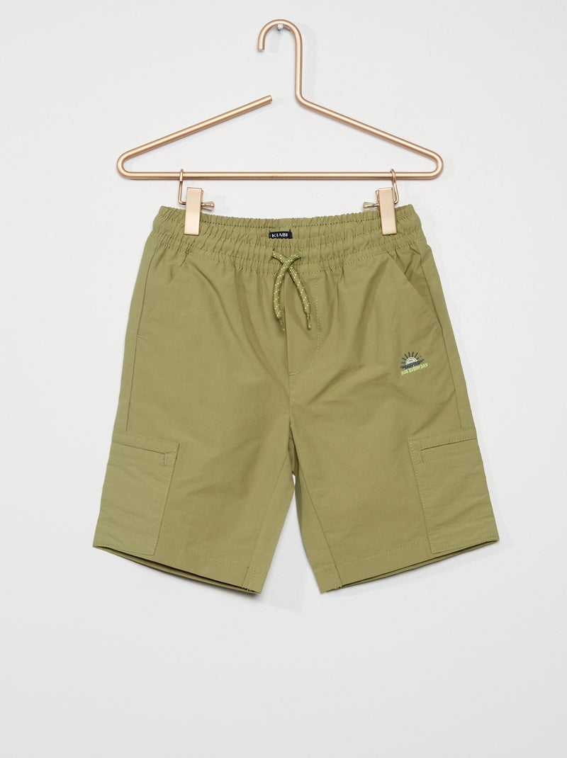 Bermudas direitas em nylon CAQUI - Kiabi