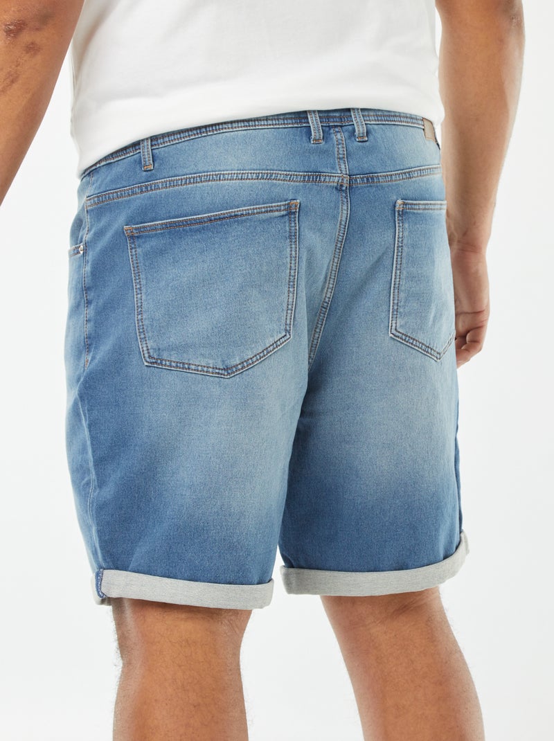 Bermudas elásticas de ganga AZUL - Kiabi