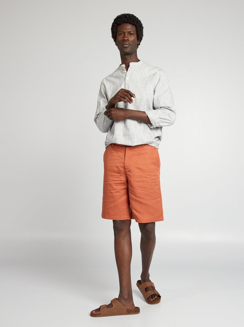 Bermudas em chino CASTANHO - Kiabi