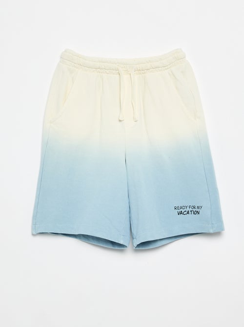Bermudas em felpa tie-dye - Kiabi