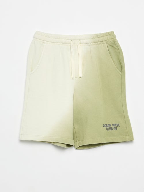 Bermudas em felpa tie-dye - Kiabi