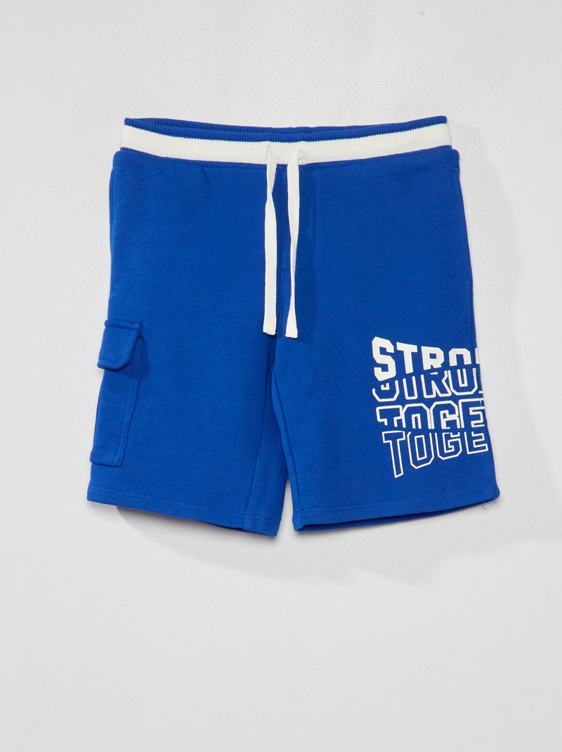 Bermudas em french terry AZUL - Kiabi