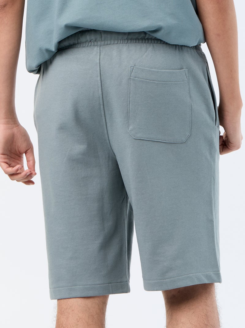 Bermudas em French Terry Azul - Kiabi