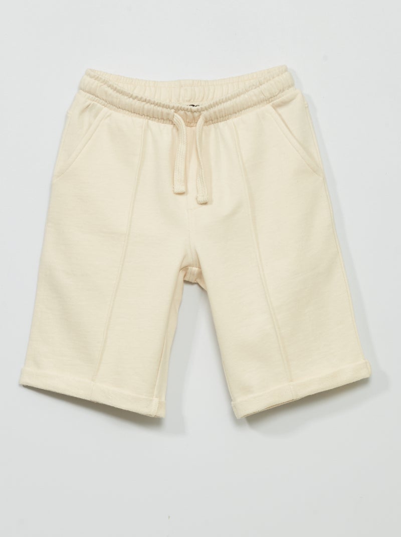 Bermudas em french terry BEGE - Kiabi