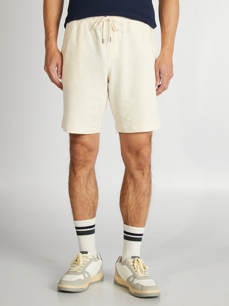 Bermudas em french terry BRANCO - Kiabi