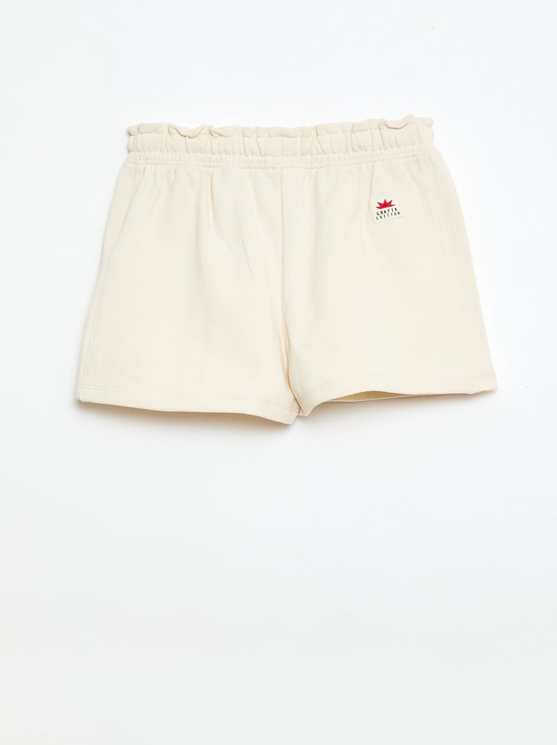 Bermudas em French Terry Branco - Kiabi